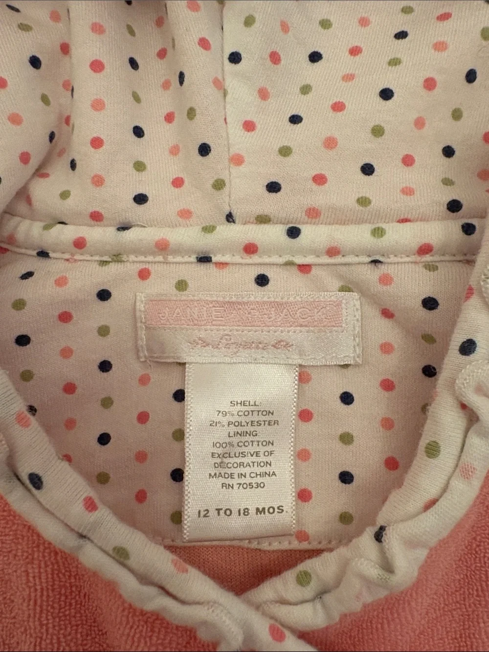 Janie and Jack Coral Hooded Layette